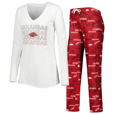 Men's Concepts Sport Heathered Charcoal/Red Louisville Cardinals Meter  T-Shirt & Pants Sleep Set