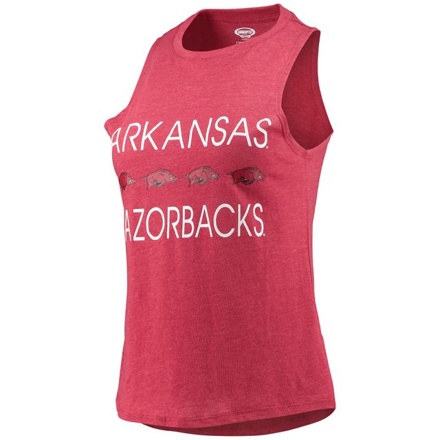 Concepts Sport Charcoal/Cardinal Arkansas Razorbacks Ensemble de nuit avec débardeur et pantalon