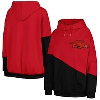 Sweat à capuche Gameday Couture pour femme, cramoisi/noir, Arkansas Razorbacks Matchmaker Diagonal Cowl