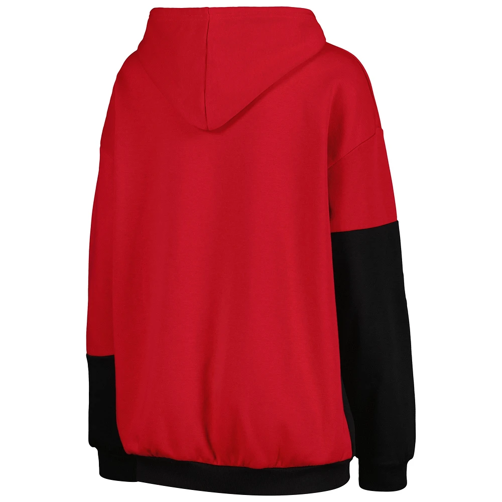 Sweat à capuche Gameday Couture pour femme, cramoisi/noir, Arkansas Razorbacks Matchmaker Diagonal Cowl