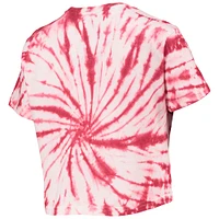 Women's Pressbox Cardinal Arkansas Razorbacks Showtime Tie-Dye Crop T-Shirt