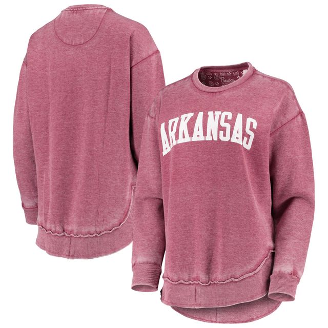 Pressbox Cardinal Arkansas Razorbacks Délavé Vintage Pullover Sweatshirt Femme
