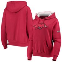 Women's Stadium Athletic Cardinal Arkansas Razorbacks Big Logo Pullover Hoodie