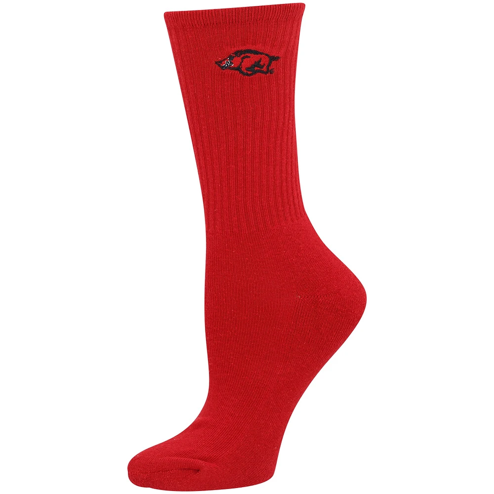 Women's ZooZatz Cardinal/White Arkansas Razorbacks 2-Pack Quarter-Length Socks