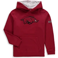 Youth Cardinal Arkansas Razorbacks Big Logo Pullover Hoodie