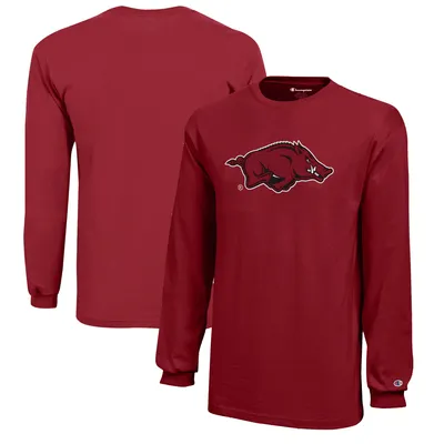 Arkansas Razorbacks Champion Youth Jersey Long Sleeve T-Shirt - Cardinal