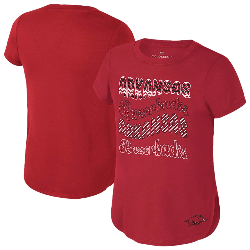 T-shirt Rogan des Razorbacks de l'Arkansas Cardinal du Colisée Jeunes