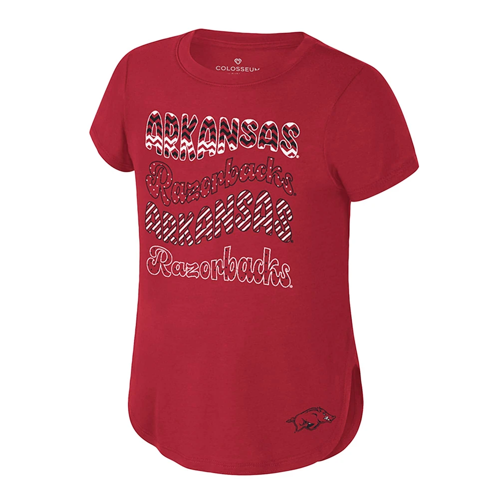 T-shirt Rogan des Razorbacks de l'Arkansas Cardinal du Colisée Jeunes