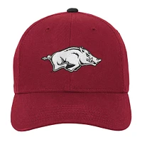 Casquette réglable avec logo Crimson Arkansas Razorbacks Youth Fanatics