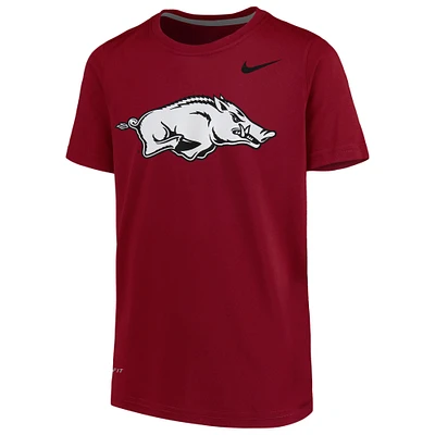 T-shirt Nike Arkansas Razorbacks Cardinal Logo Legend Performance pour jeune