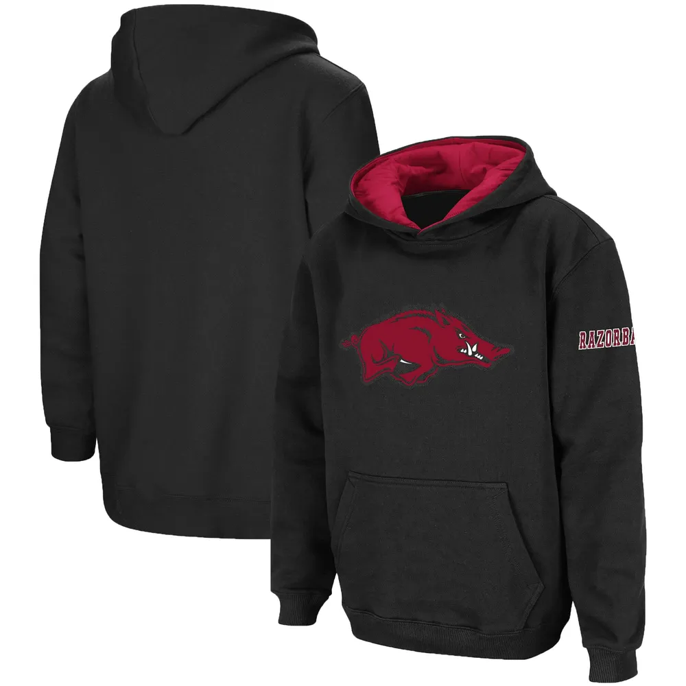 Sweat à capuche gros logo Arkansas Razorbacks Stadium Athletic pour jeune