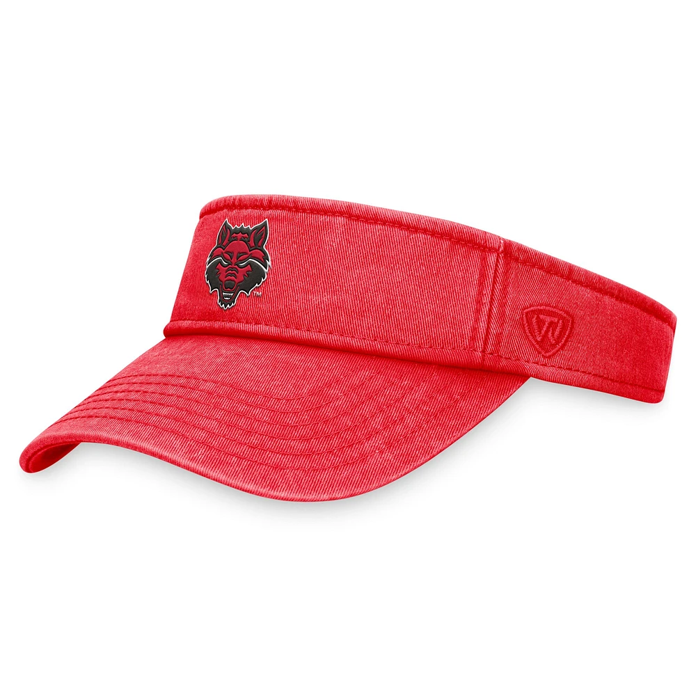 Visière réglable pour homme Top of the World Cardinal Arkansas State Red Wolves Terry