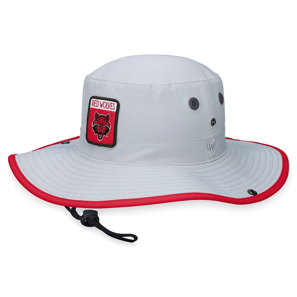 Top of the World Arkansas Razorbacks Steady Bucket Hat gris pour homme