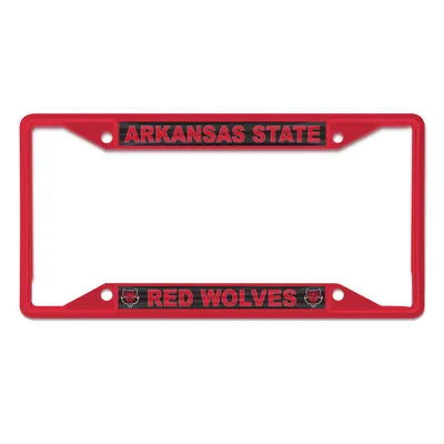 Arkansas State Red Wolves WinCraft Chrome Color License Plate Frame