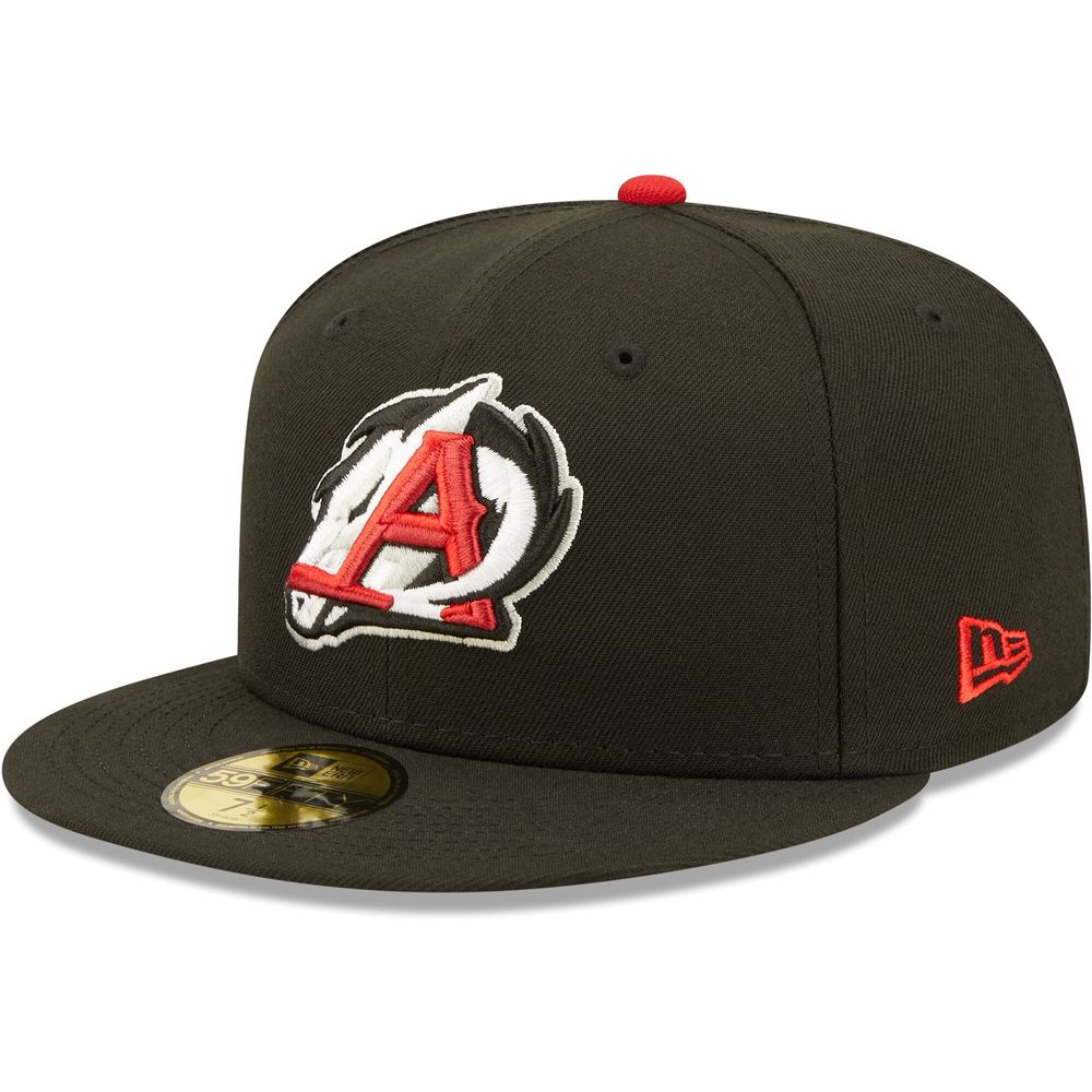 Men's New Era Black Arkansas Travelers Authentic Collection Team Home 59FIFTY Fitted Hat