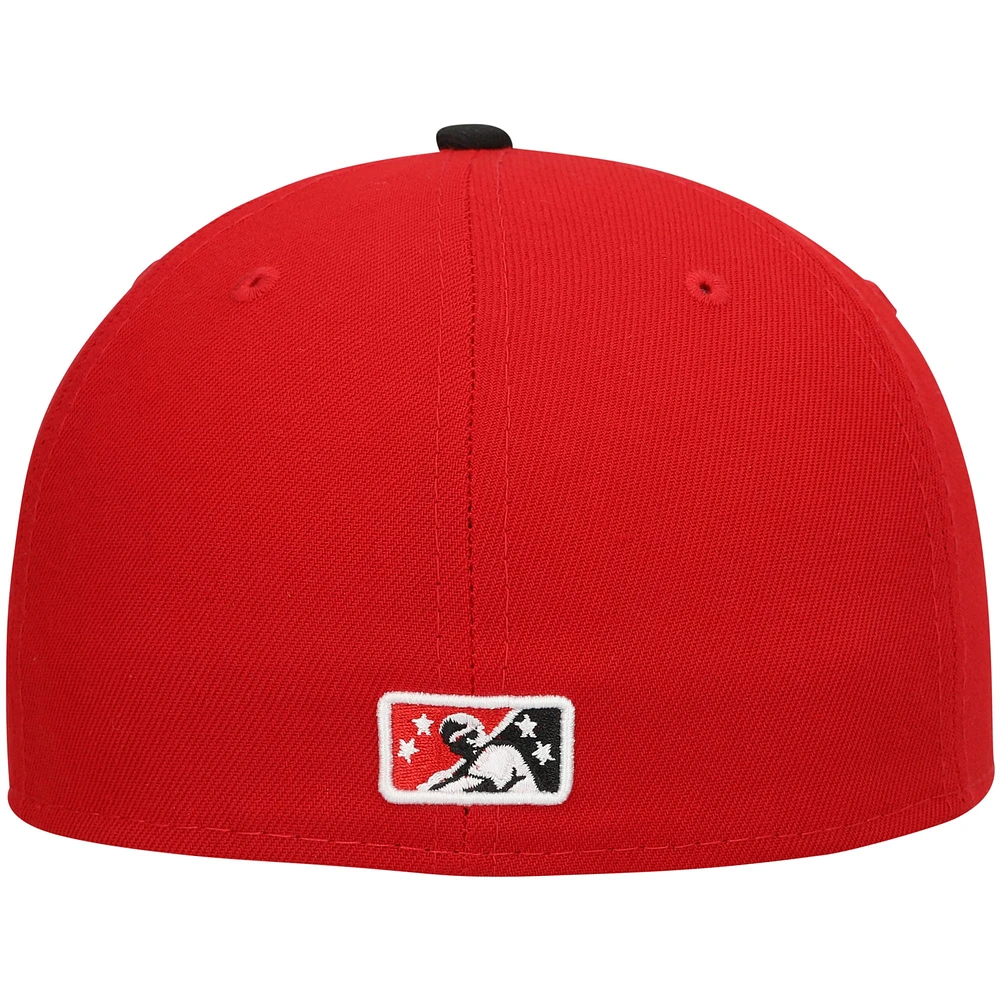 Men's New Era Red Arkansas Travelers Authentic Collection Team Alternate 59FIFTY Fitted Hat