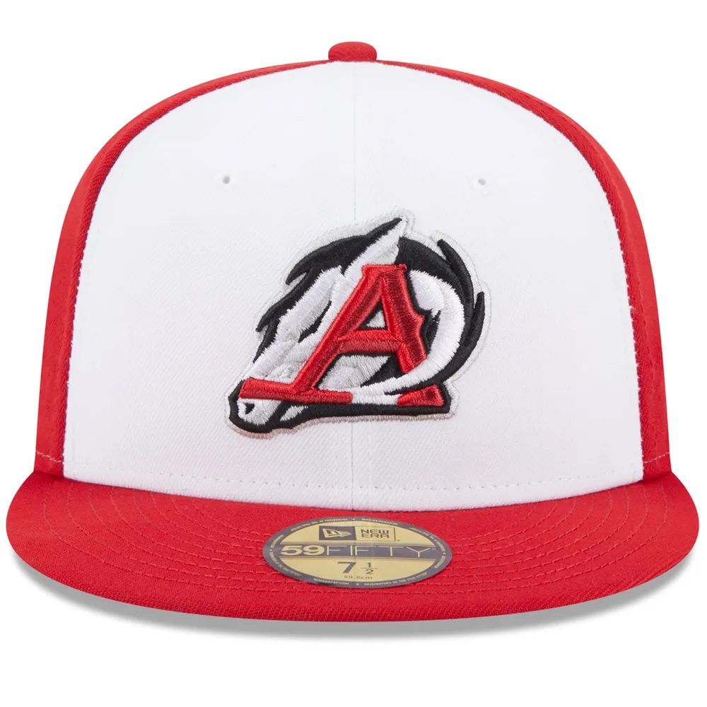 Men's New Era White Arkansas Travelers Authentic Collection Alternate Logo 59FIFTY Fitted Hat