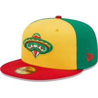 Men's New Era Yellow/Red Diamantes De Arkansas Copa La Diversion 59FIFTY Fitted Hat