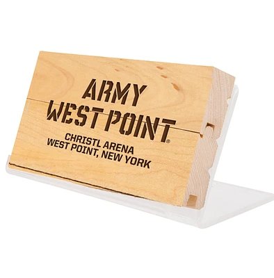 Terrain de basket-ball avec support gravé de 3" x 5,5" des Army Black Knights Christl Arena