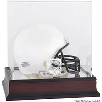 Vitrine pour mini-casque Army Black Knights en acajou (logo 2015 à aujourd'hui) avec dos miroir