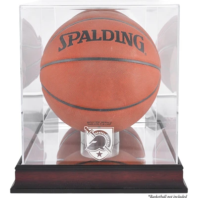 Army Black Knights Vitrine de basket-ball en acajou finition antique (logo 2015 à aujourd'hui) avec dos miroir