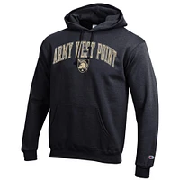 Men's Champion  Black Army Knights Arch Over Logo Pullover Hoodie