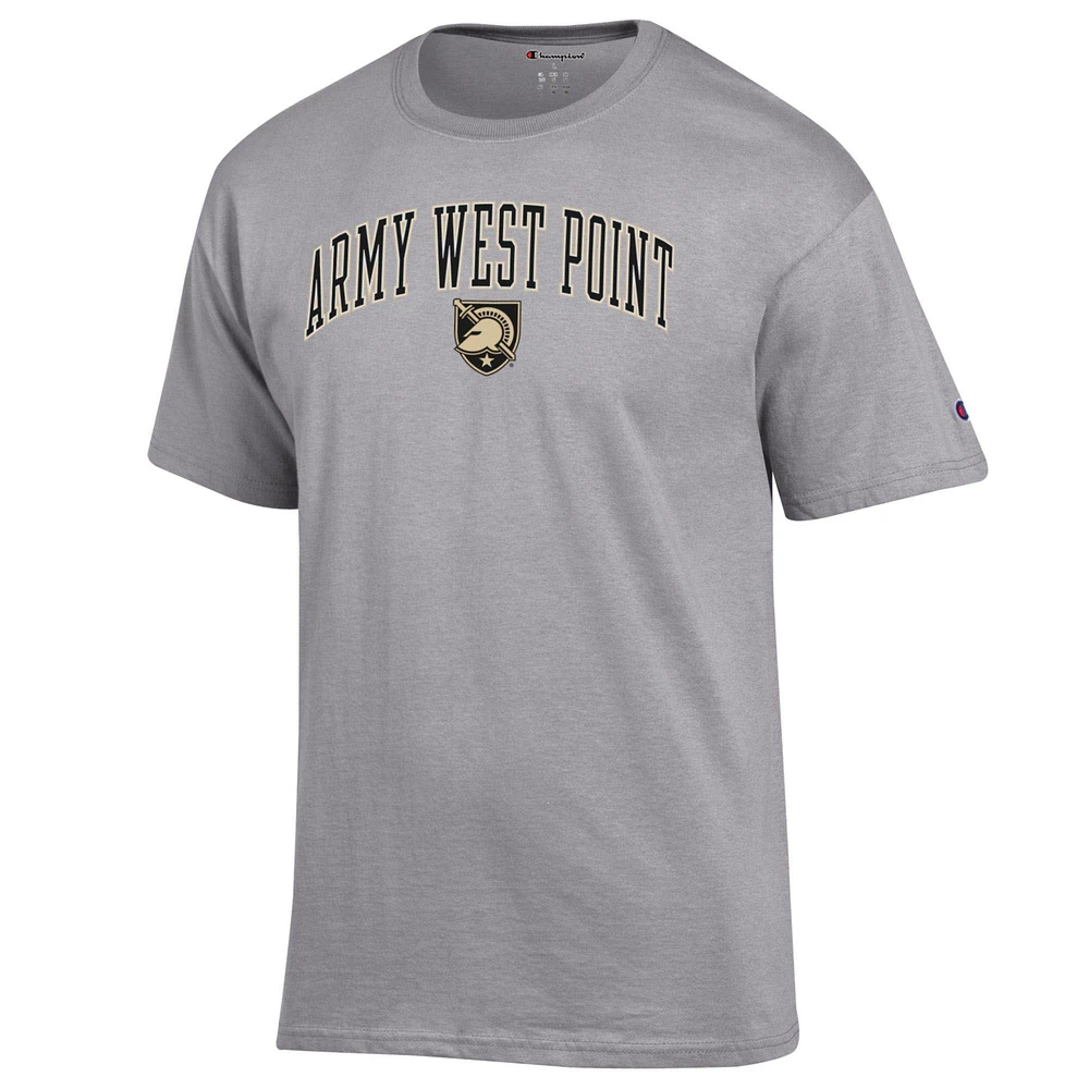 Men's Champion  Heather Gray Army Black Knights Arch Over Logo T-Shirt