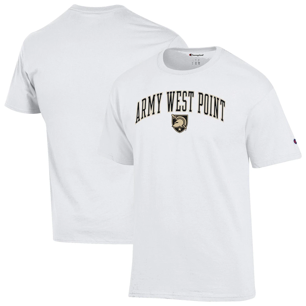 T-shirt pour homme Champion White Army Black Knights avec logo Arch Over