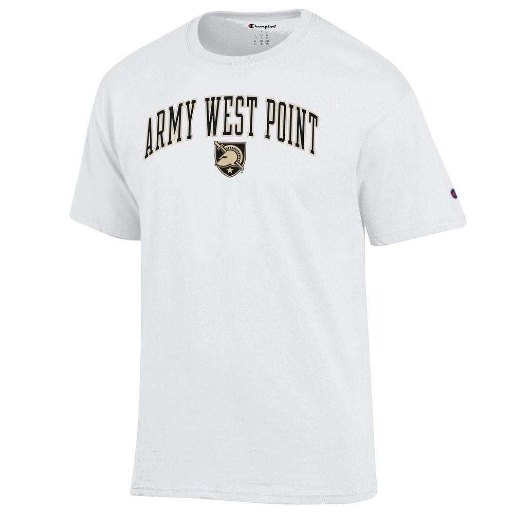 T-shirt pour homme Champion White Army Black Knights avec logo Arch Over