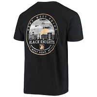 Men's Black Army Knights Circle Campus Scene T-Shirt