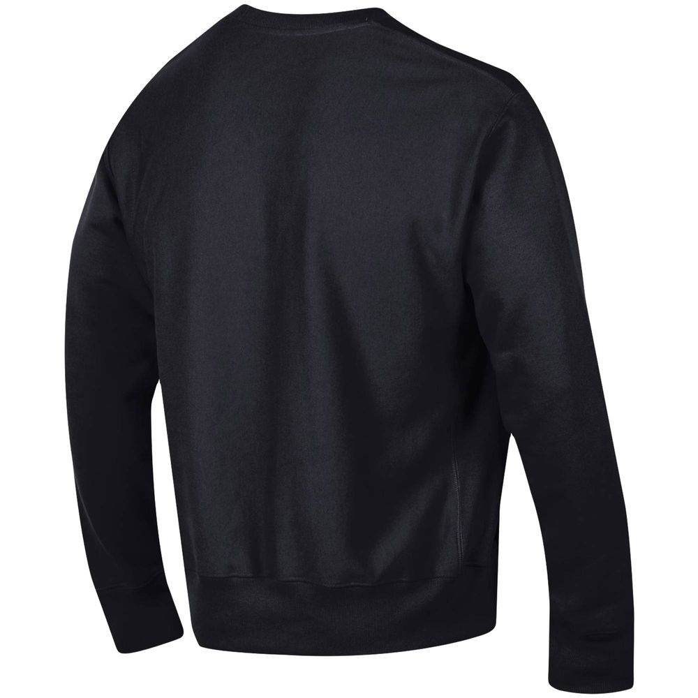 Men's Champion Black Army Knights Arch Reverse Weave Pullover Sweatshirt