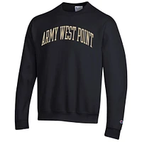 Men's Champion  Black Army Knights Basic Arch Fleece Pullover Sweatshirt