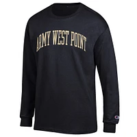 Men's Champion  Black Army Knights Basic Arch Long Sleeve T-Shirt