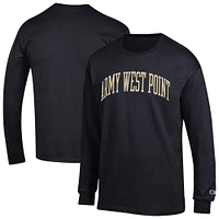 Men's Champion  Black Army Knights Basic Arch Long Sleeve T-Shirt