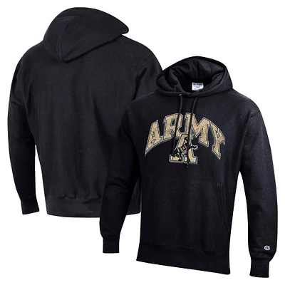 Sweat à capuche tissage inversé Champion Black Army Knights Vault Late Night pour homme