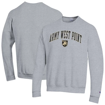 Men's Champion  Heather Gray Army Black Knights Basic Arch Fleece Pullover Sweatshirt