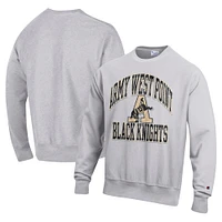 Sweat-shirt à enfiler Champion Heather Gray Army Black Knights Vault Late Night Reverse Weave pour homme