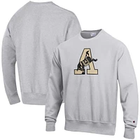 Men's Champion Heathered Gray Army Black Knights Vault Logo Reverse Weave Pullover Sweatshirt