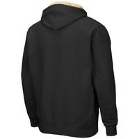 Men's Colosseum Black Army Knights Arch & Logo 3.0 Full-Zip Hoodie