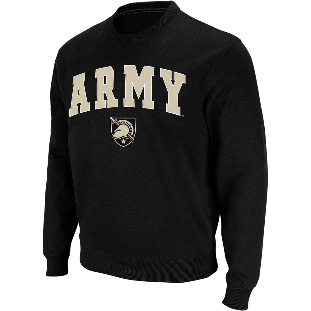 Colosseum Black Army Knights Arch & Logo Crew Neck Sweat-shirt pour homme