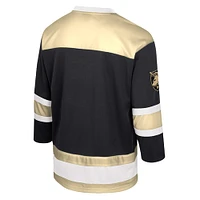 Men's Colosseum  Black Army Knights Athletic Machine Fashion Hockey Jersey