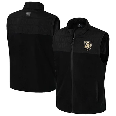 Men's Colosseum  Black Army Knights Block The Sun Full-Zip Vest