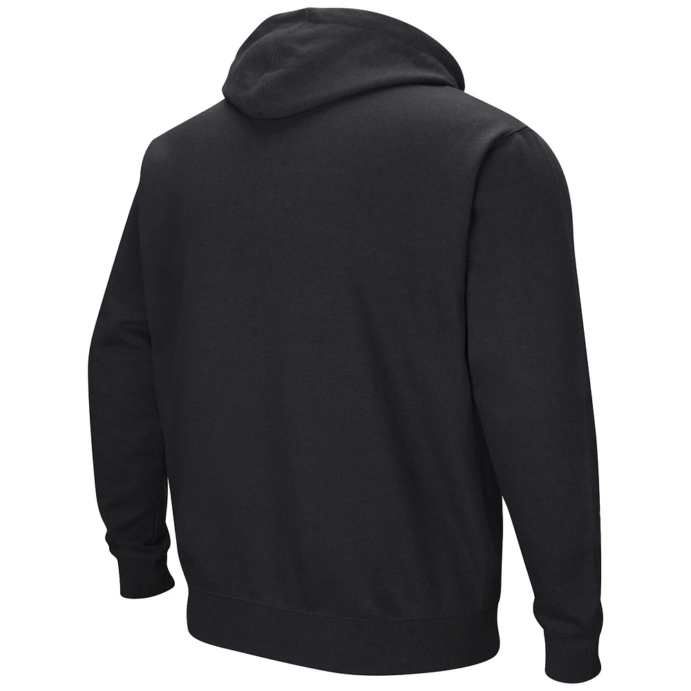 Men's Colosseum Black Army Knights Double Arch Pullover Hoodie