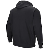 Men's Colosseum Black Army Knights Double Arch Pullover Hoodie