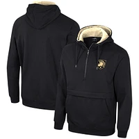 Men's Colosseum Black Army Knights Half-Zip Hoodie