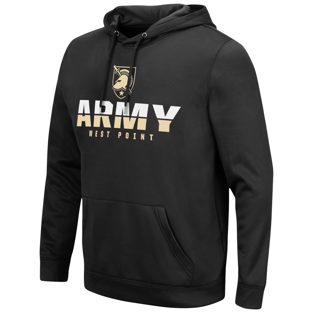 Men's Colosseum Black Army Knights Lantern Pullover Hoodie