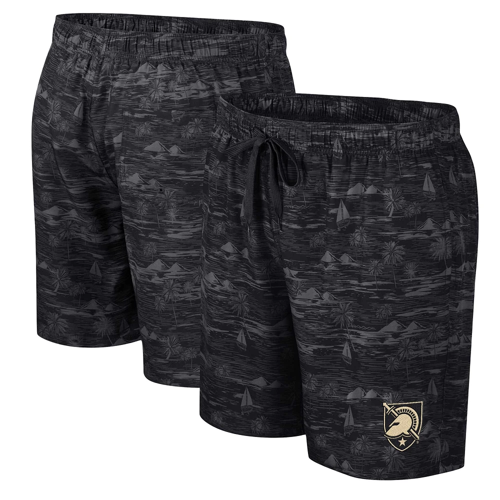 Men's Colosseum Black Army Knights Ozark Swim Shorts