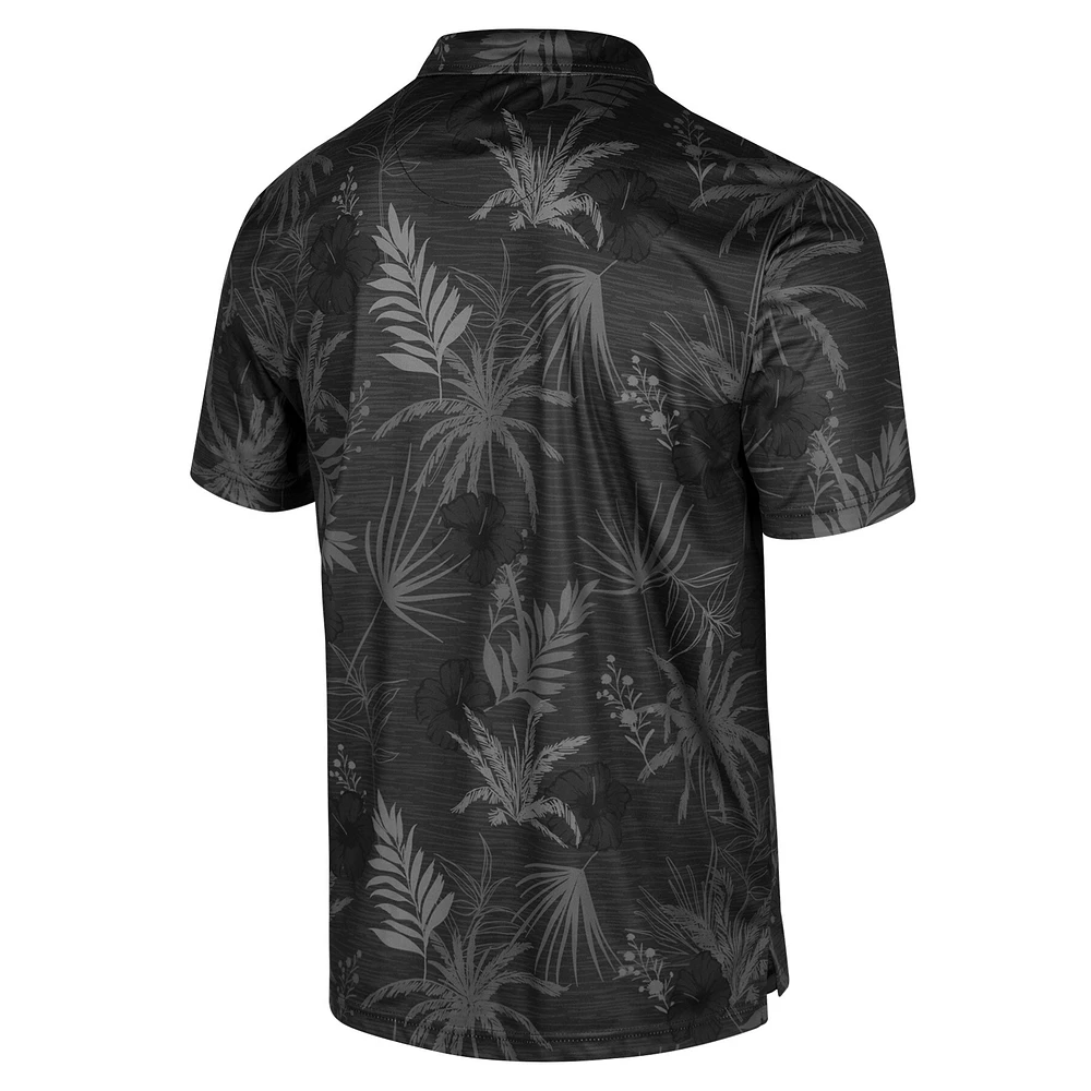 Men's Colosseum Black Army Knights Palms Team Polo