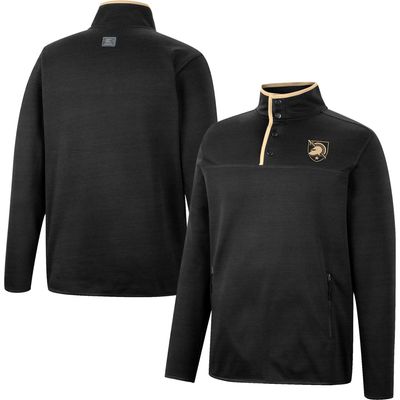 Men's Colosseum Black Army Knights Rebound Quarter-Snap Jacket