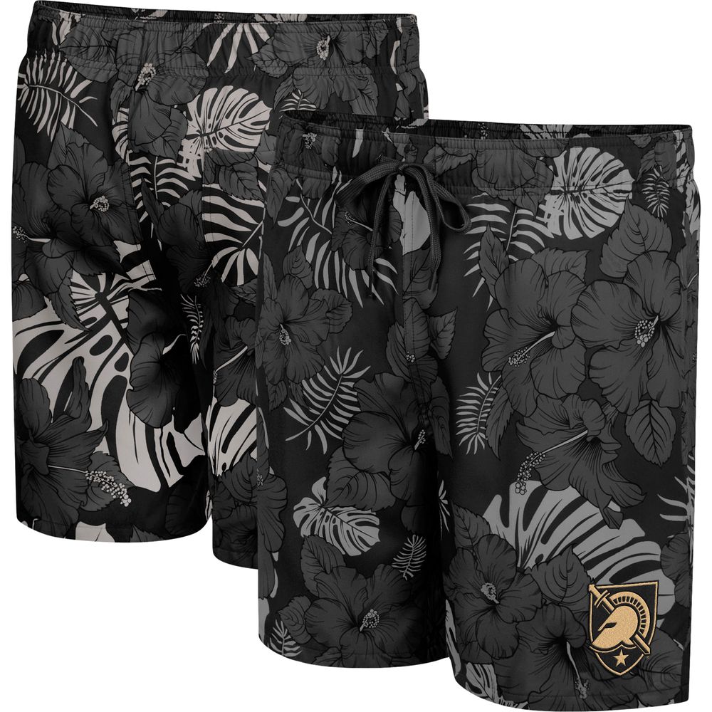 Men's Colosseum Black Army Knights The Dude Swim Shorts